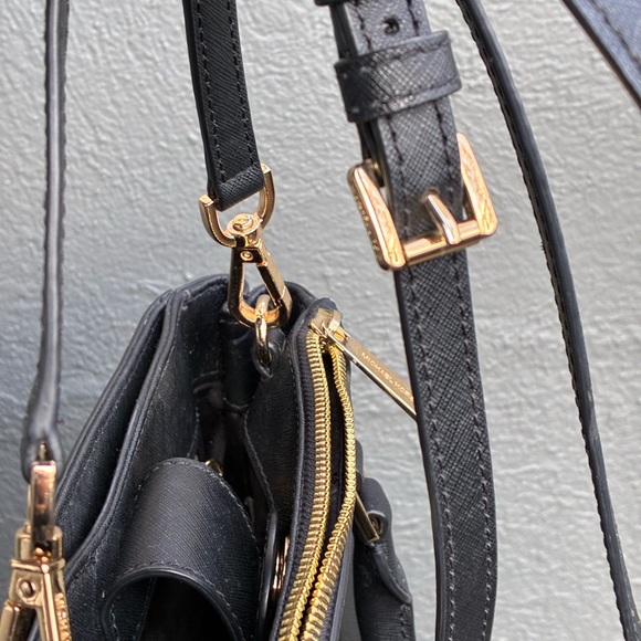 Michael Kors Black Satchel with Gold Accents - Picture 5 of 16